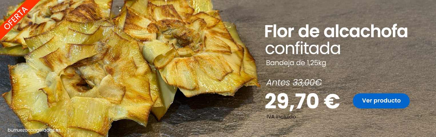 Oferta flor de alcachofa confitada